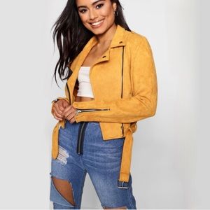 Mustard yellow “biker” jacket
